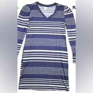 NWT LuLaRoe‎ Nautical Stripe V Neck Long Sleeve Dress